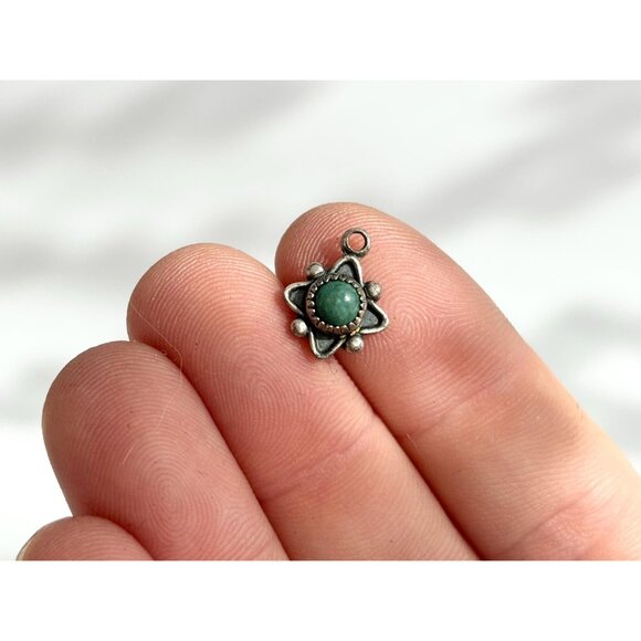 Bell Trading Post Malachite Vintage 925 Sterling Silver Vintage Pendant | Charm - Picture 2 of 11